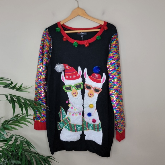 sequin christmas sweaters